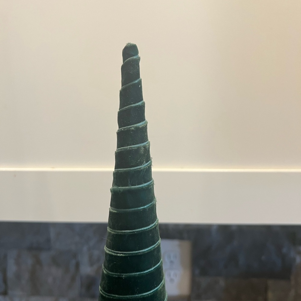 Mackenzie-Childs Emerald Luxe LARGE AND MEDIUM Beaded Cone Trees. New in Box. - Picture 13 of 16
